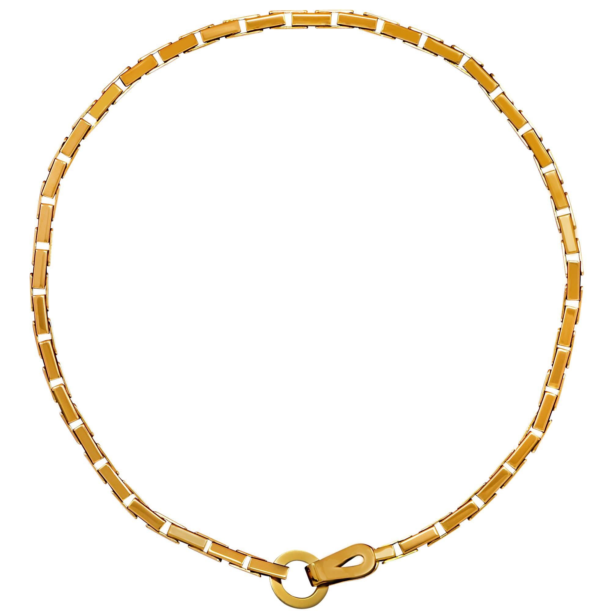 Cartier Yellow Gold Agrafe Necklace