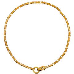 Cartier Yellow Gold Agrafe Necklace