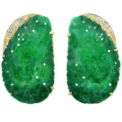 Vintage Jade Earrings and Pendant Set