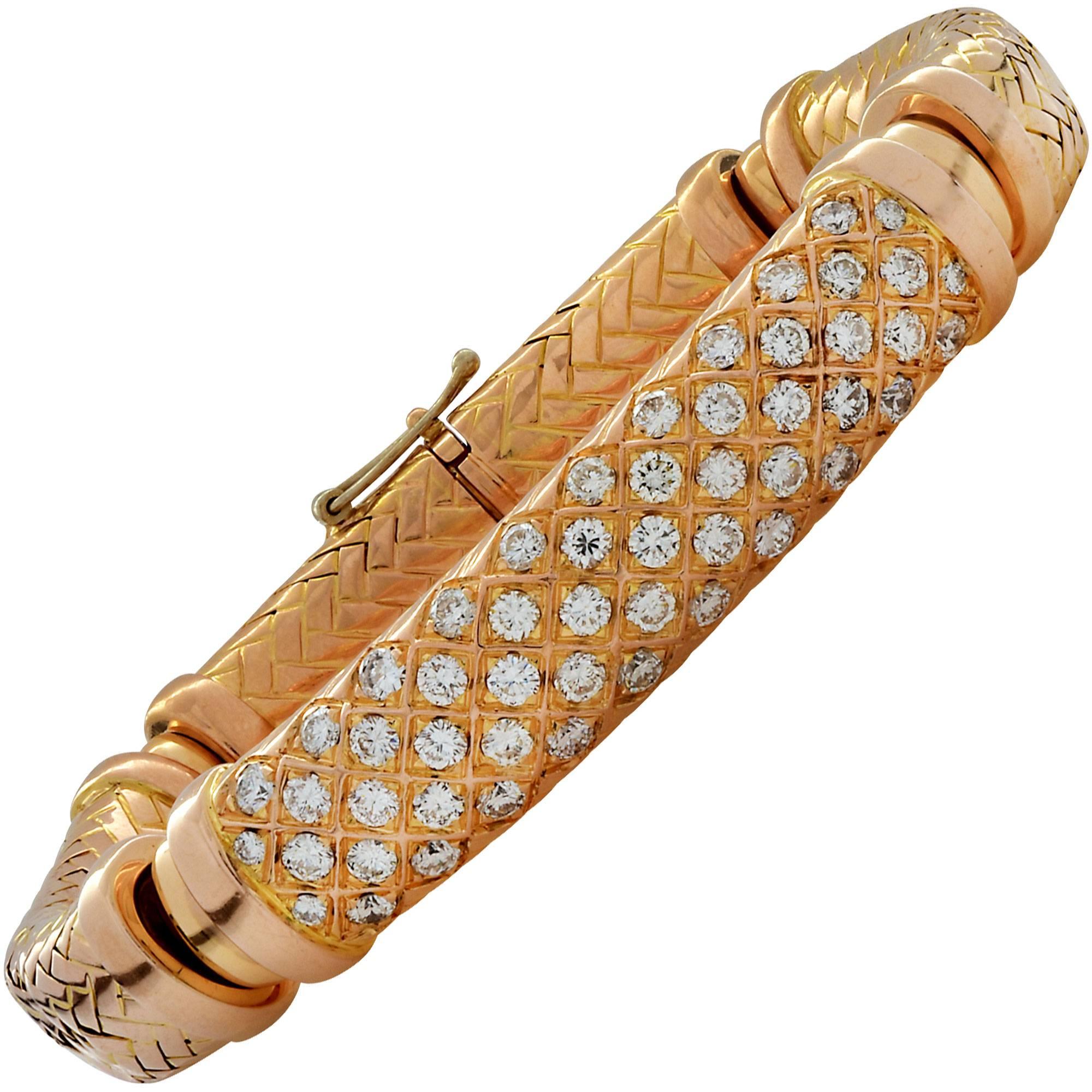 Fabulous Diamond Rose Gold Bracelet