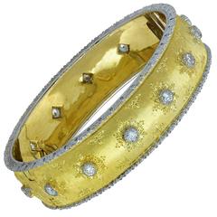 Buccellati Gold and Diamond Cuff Bracelet