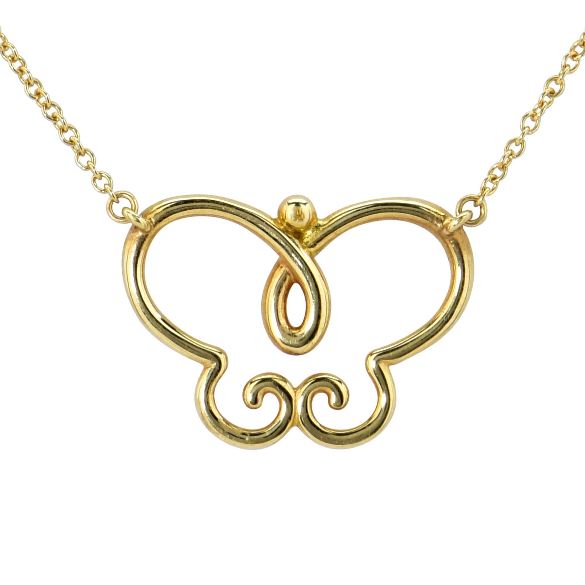 Tiffany & Co. Picasso Gold Villa Paloma Butterfly necklace