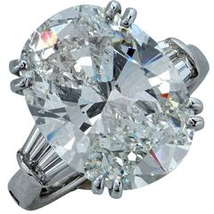 Stunning GIA Graded 9.48 Carat I SI1 Oval Diamond Engagement Ring 6