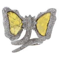 Diamond Slice Gold Butterfly Ring