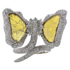 Diamond Slice Gold Butterfly Ring 5