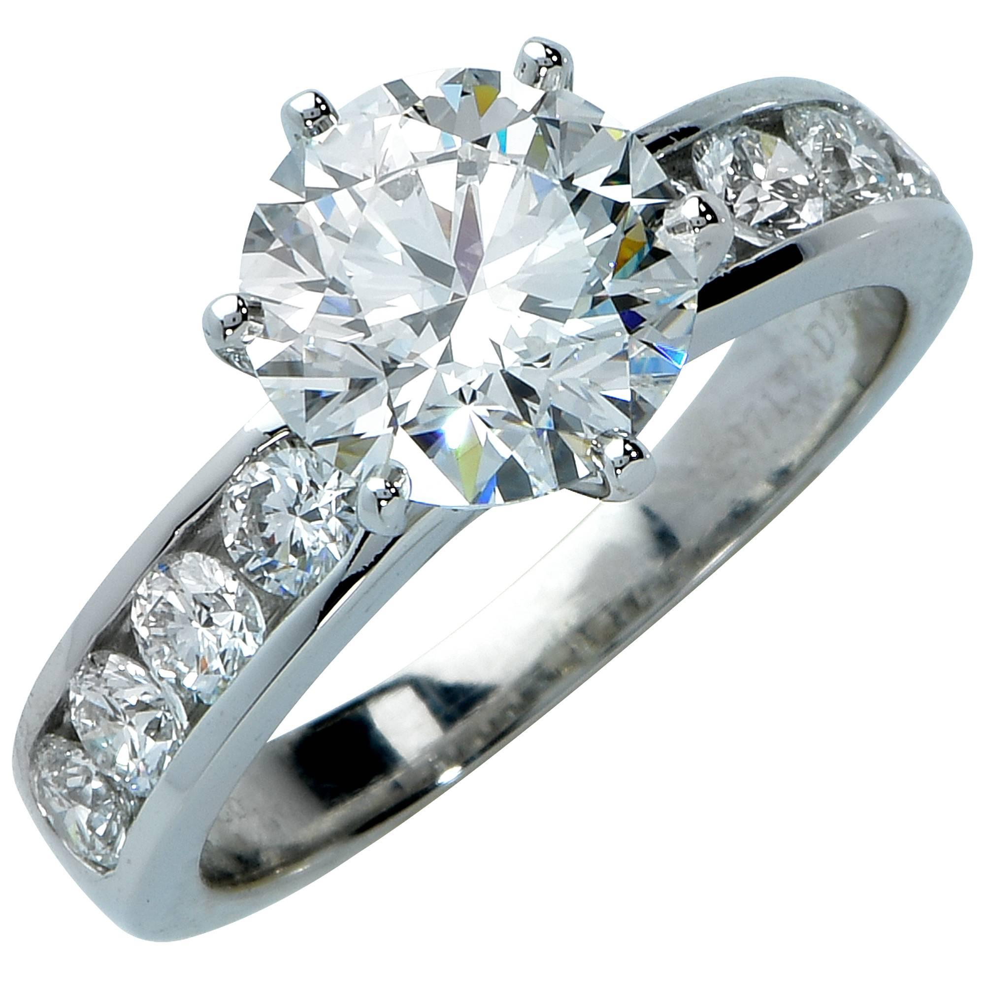 Tiffany & Co. Stunning 3.15 Carat Diamond Engagement Ring