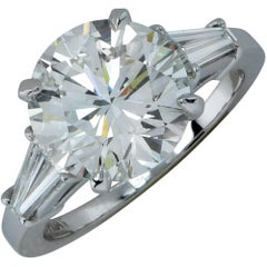 4.34 Carat Diamond Platinum Engagement Ring