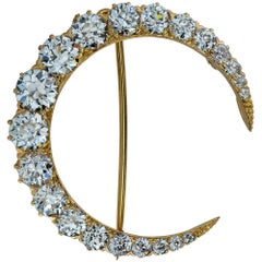 Edwardian Marcus & Co. 9.15ct Diamond Cresent Brooch Pin 6