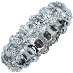 4.54 Carat Oval Cut Diamond Eternity Band