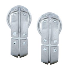 Tiffany & Co. Diamond Hoop Lever-Back Earrings 1