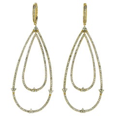 2.30 Carat Diamond Dangle Earrings 9