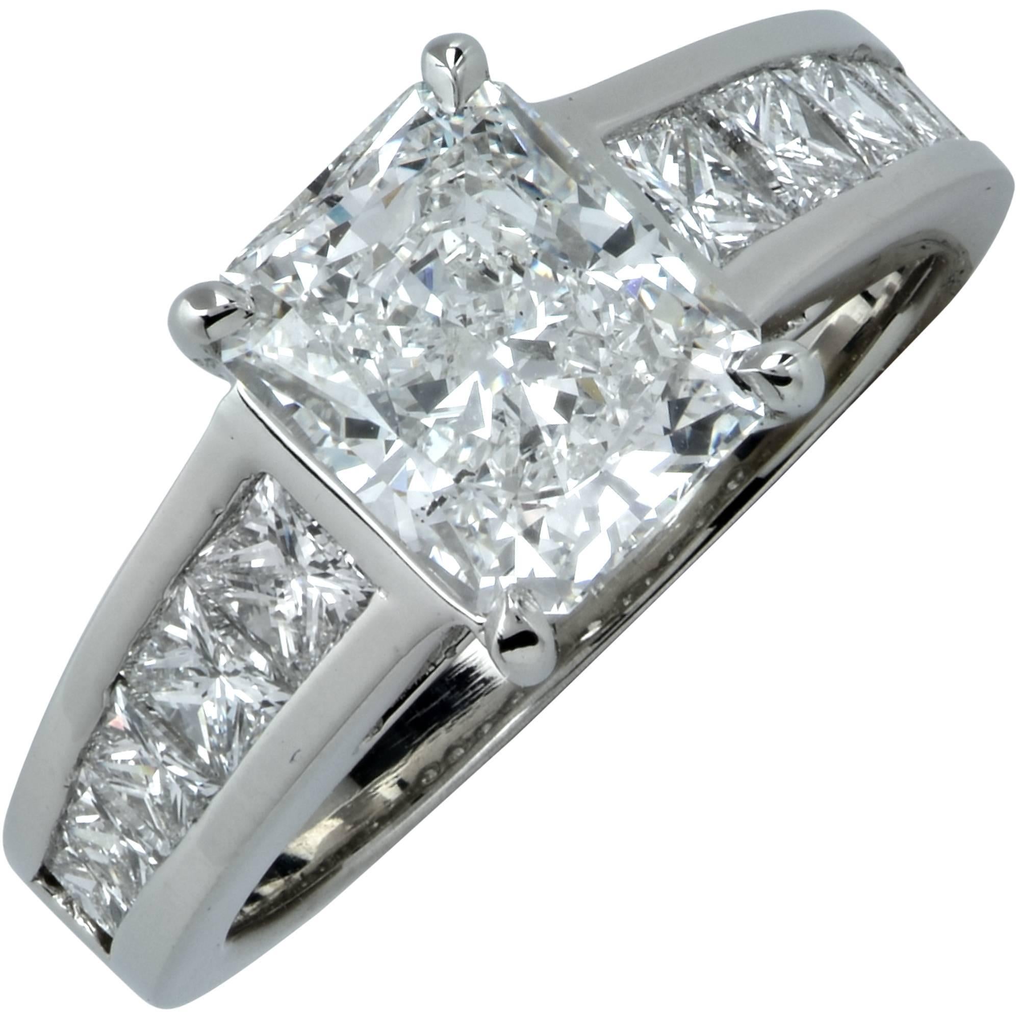 GIA Graded 2.01 Carat Diamond Engagement Ring