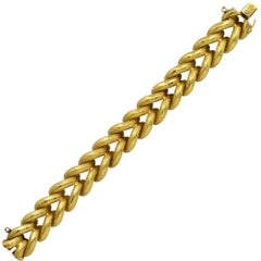 Italian 18 Karat Yellow Gold Link Bracelet, circa 1980s