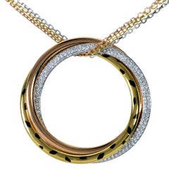 Cartier Trinity Panther Gold and Diamond Necklace