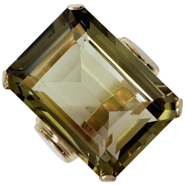 30 Carat Smoky Quartz Ring For Sale