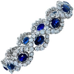 29 Carat Sapphire and Diamond Bracelet