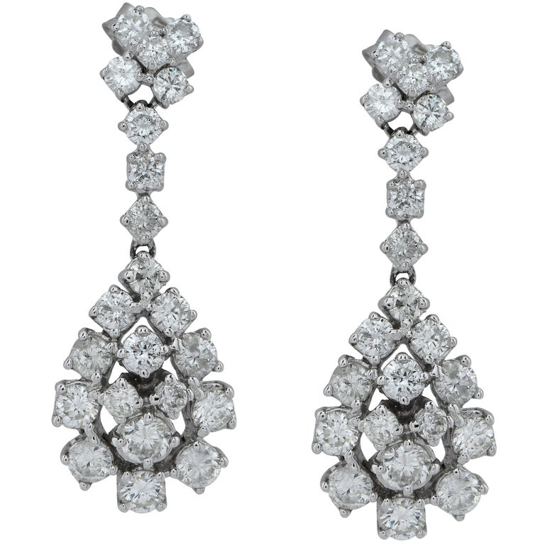 3 Carat Diamond Earrings For At 1stdibs 3 Carat Diamond Earrings For
