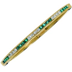 Tiffany & Co. Emerald and Diamond Bangle