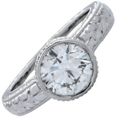 GIA Graded 1.11 Carat Diamond Engagement Ring