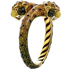 Carlos Ramon Leopard Enamel and Ruby Bracelet