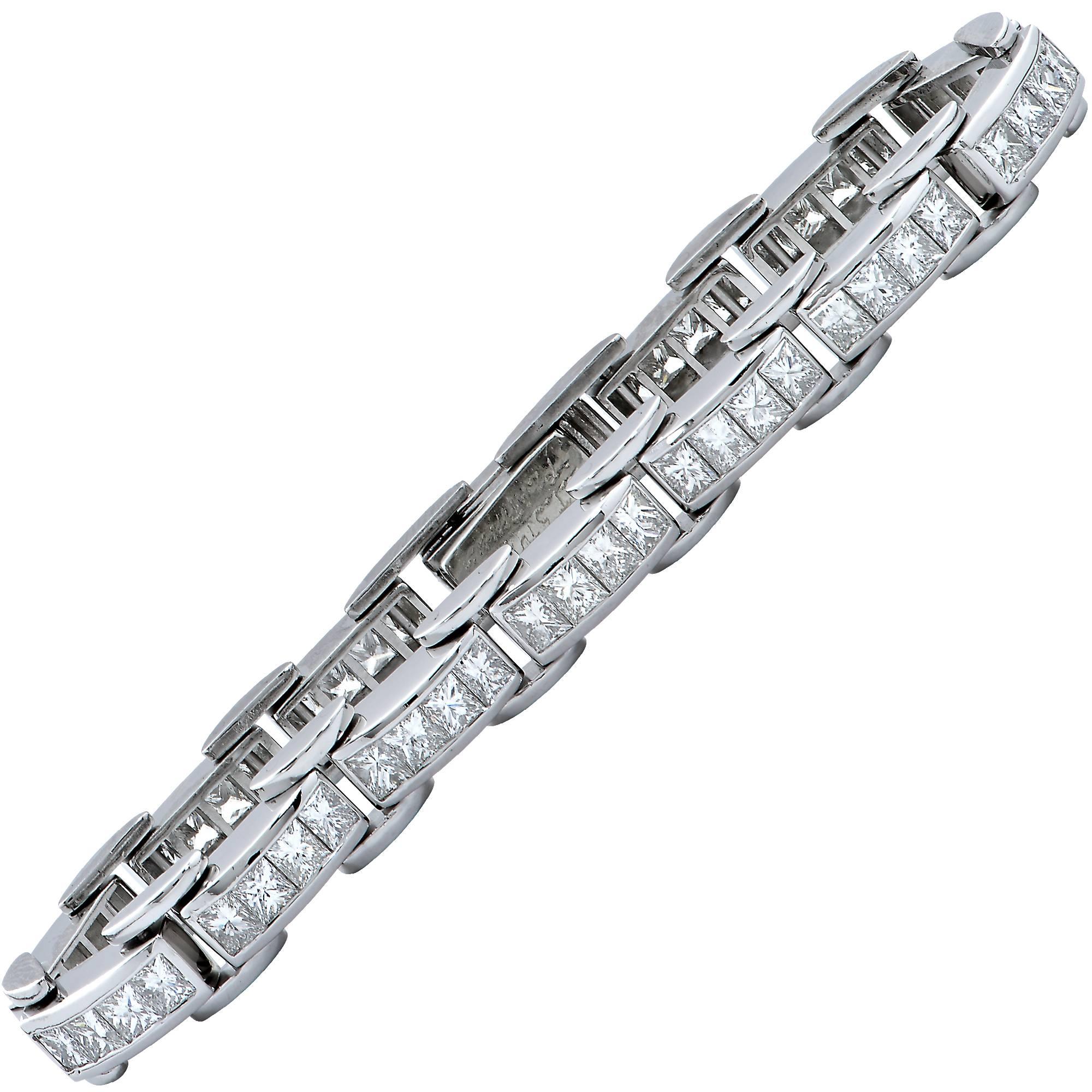 8.40 Carat Diamond Platinum Line Bracelet