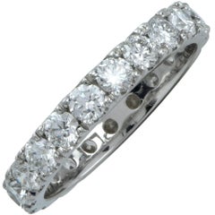 1.43 Carat Diamond Wedding Eternity Platinum Band