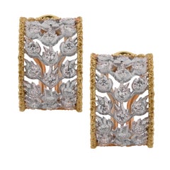 Buccellati Ramage Collection Diamond Huggie Earrings