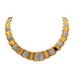 17.50 Carat Diamond Gold Necklace