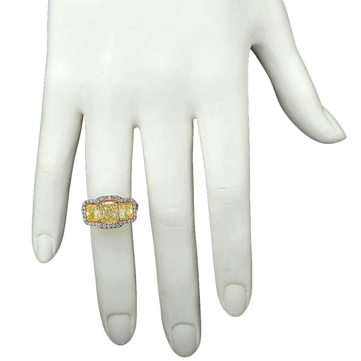 5 carat yellow diamond engagement ring