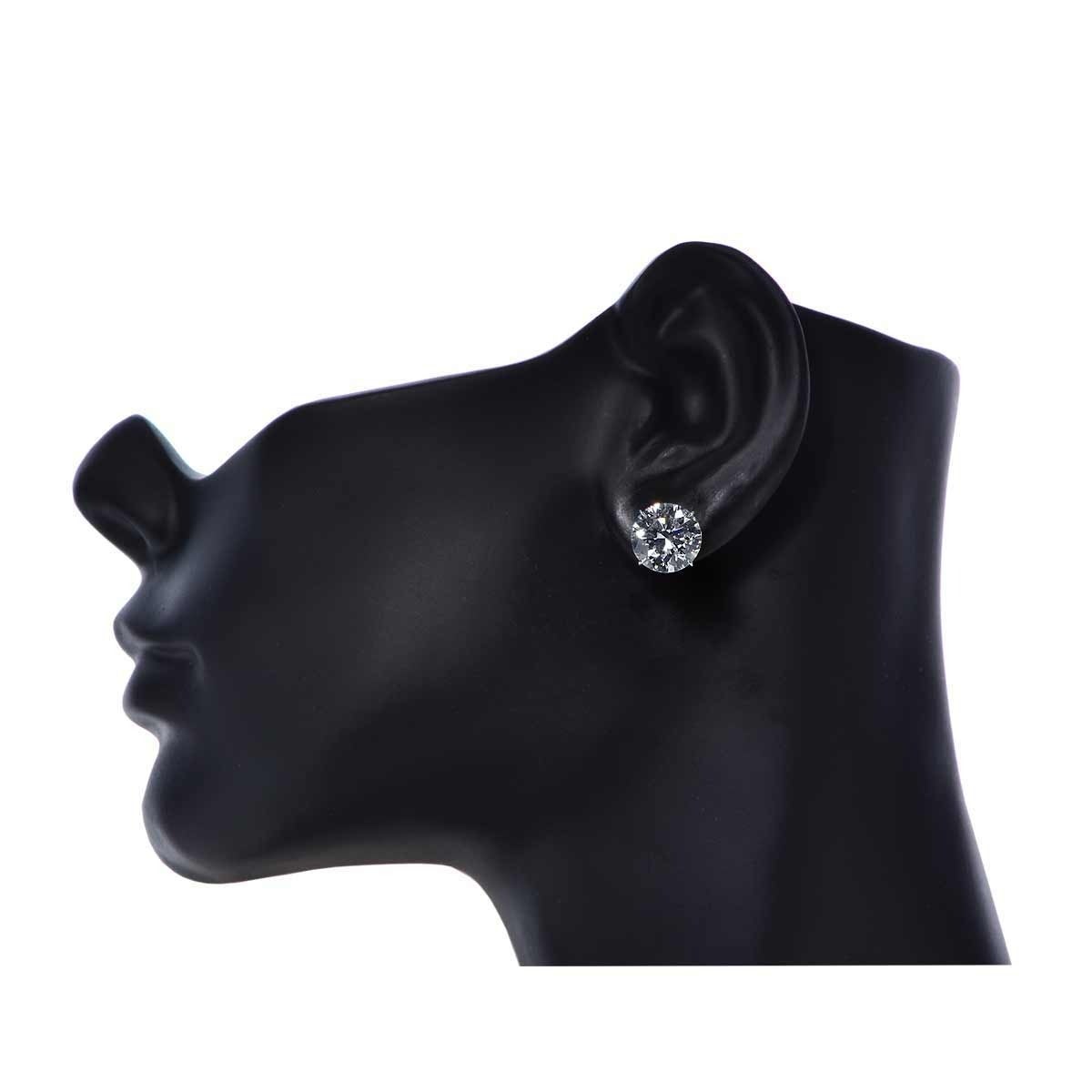 10.34 Carat GIA Cert Diamond Platinum Stud Earrings In New Condition In Miami, FL
