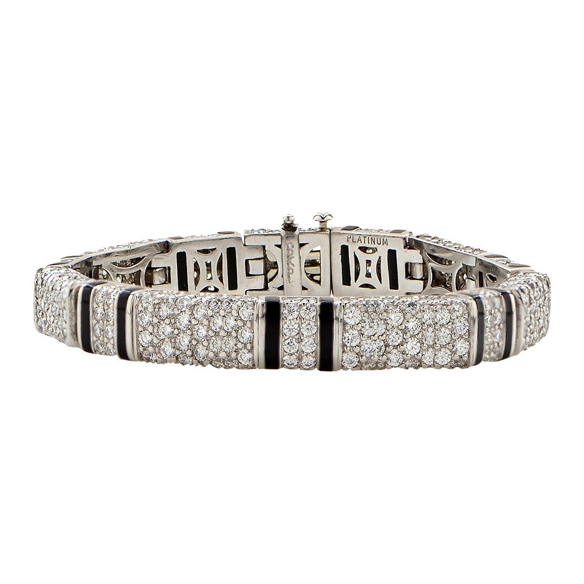 Bernard Passman 14.04 Carat Diamond Platinum Bracelet and Earring Set