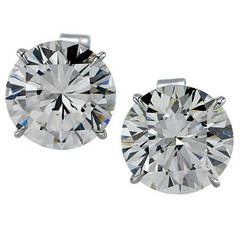 10.34 Carat GIA Cert Diamond Platinum Stud Earrings