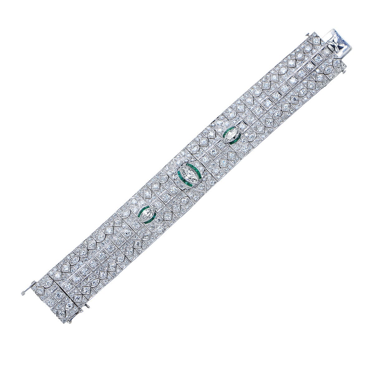 Platinum Diamond Bracelet Featuring 357 Mix Cut Diamonds with an Estimated Total Weight of 25cts.