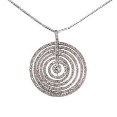 6.15 Carat Diamond Platinum Necklace 4