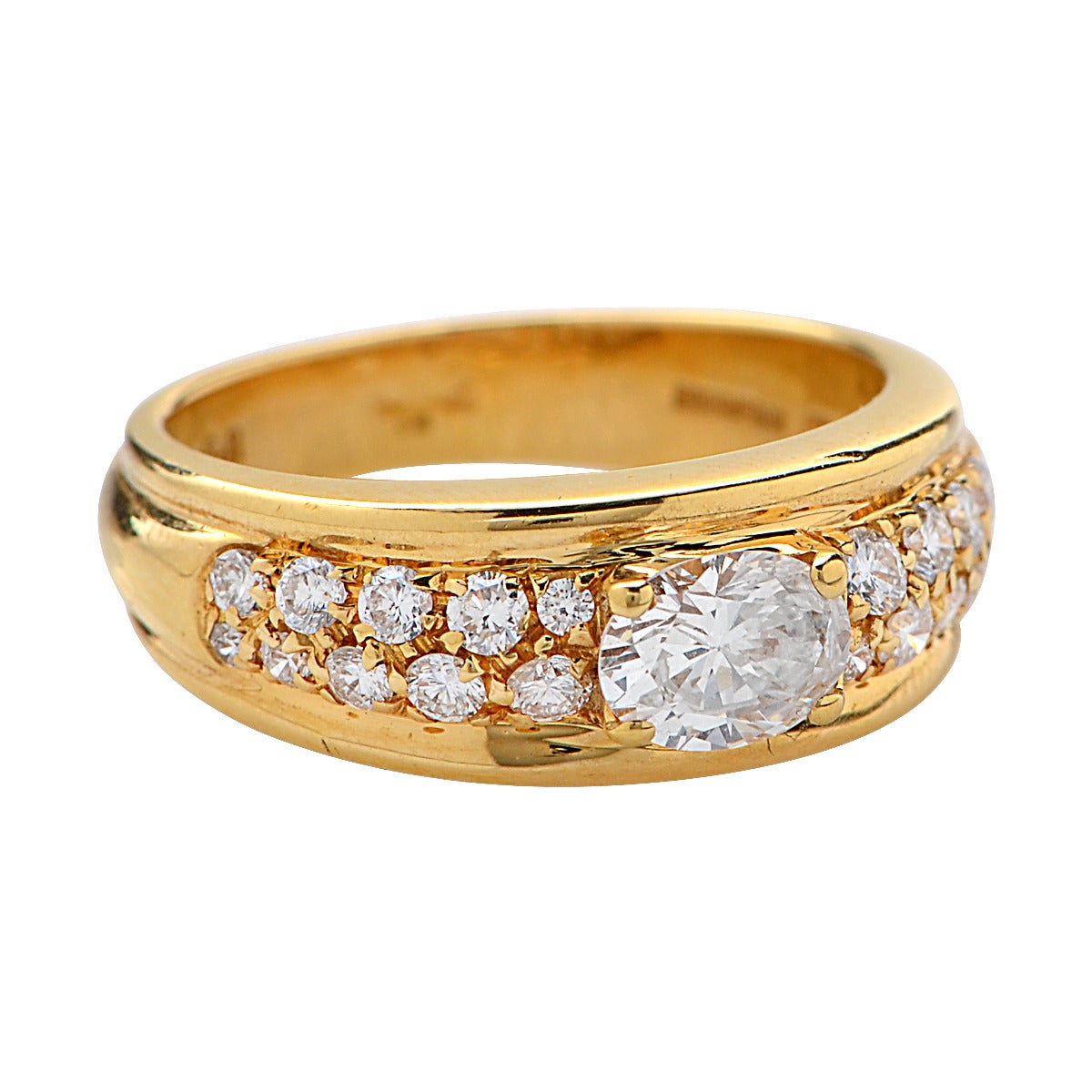 Boucheron Paris Yellow Gold Diamond Ring In Excellent Condition In Miami, FL
