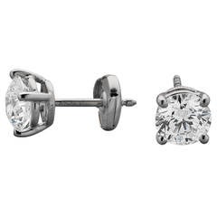 Tiffany & Co. 2.61 Carat Diamond Platinum Earrings