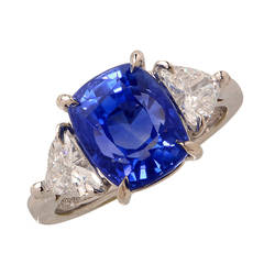 8.22 Carat Sapphire Diamond Platinum Ring