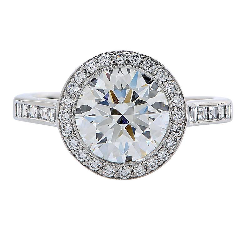 Tiffany and Co. 2.47 Carat Diamond Platinum Engagement Ring at 1stDibs ...