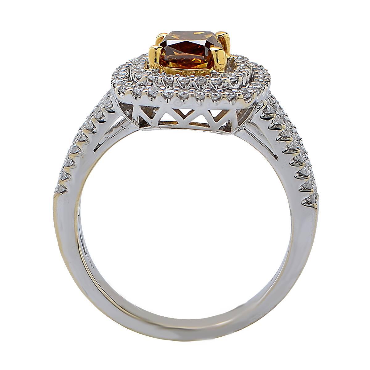 GIA-zertifizierter Verlobungsring mit 1,23 Karat Fancy Color Diamant im Zustand „Neu“ im Angebot in Miami, FL