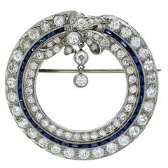 Exceptional 4.25 Carat Art Deco Diamond Brooch 5