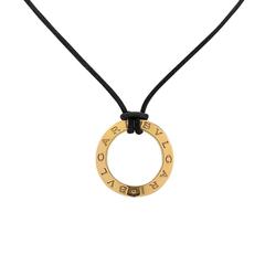 Bvlgari Yellow Gold Circle Pendant Necklace