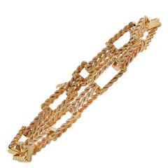 Gold Twisted Link Bracelet
