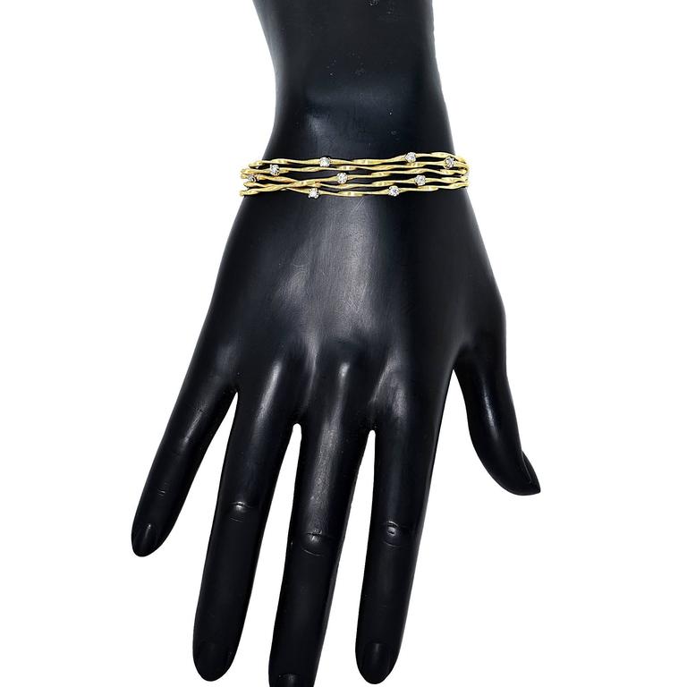 Marco Bicego Marrakech Diamond Gold Five Strand Bracelet at 1stDibs