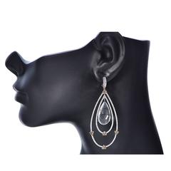24.99 Carat Diamond Quartz Earrings