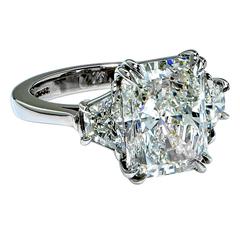 Gorgeous 6.01 Carat GIA Graded Radiant Cut Diamond Ring