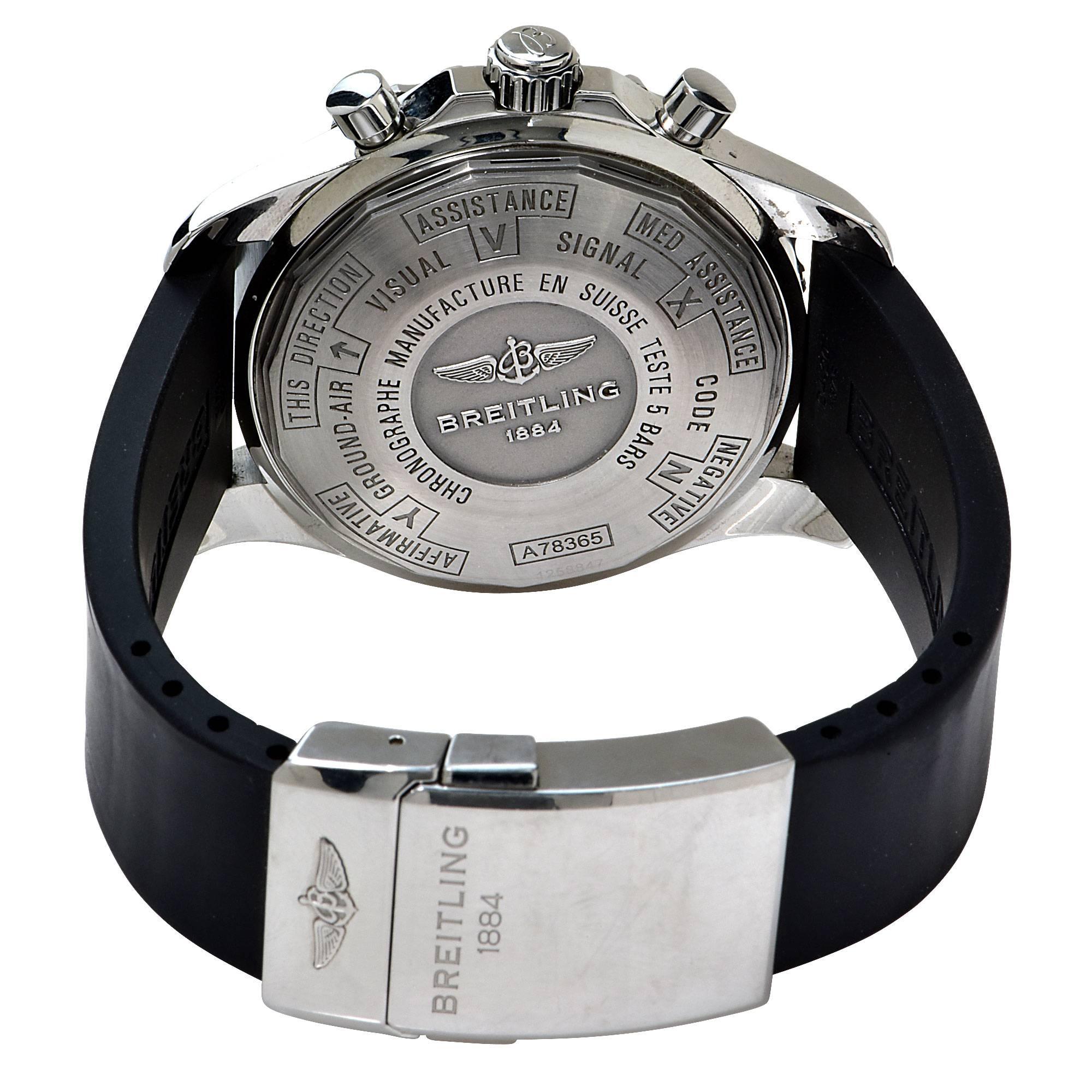 Breitling Stainless Steel Chronospace Quartz Wristwatch In Excellent Condition In Miami, FL