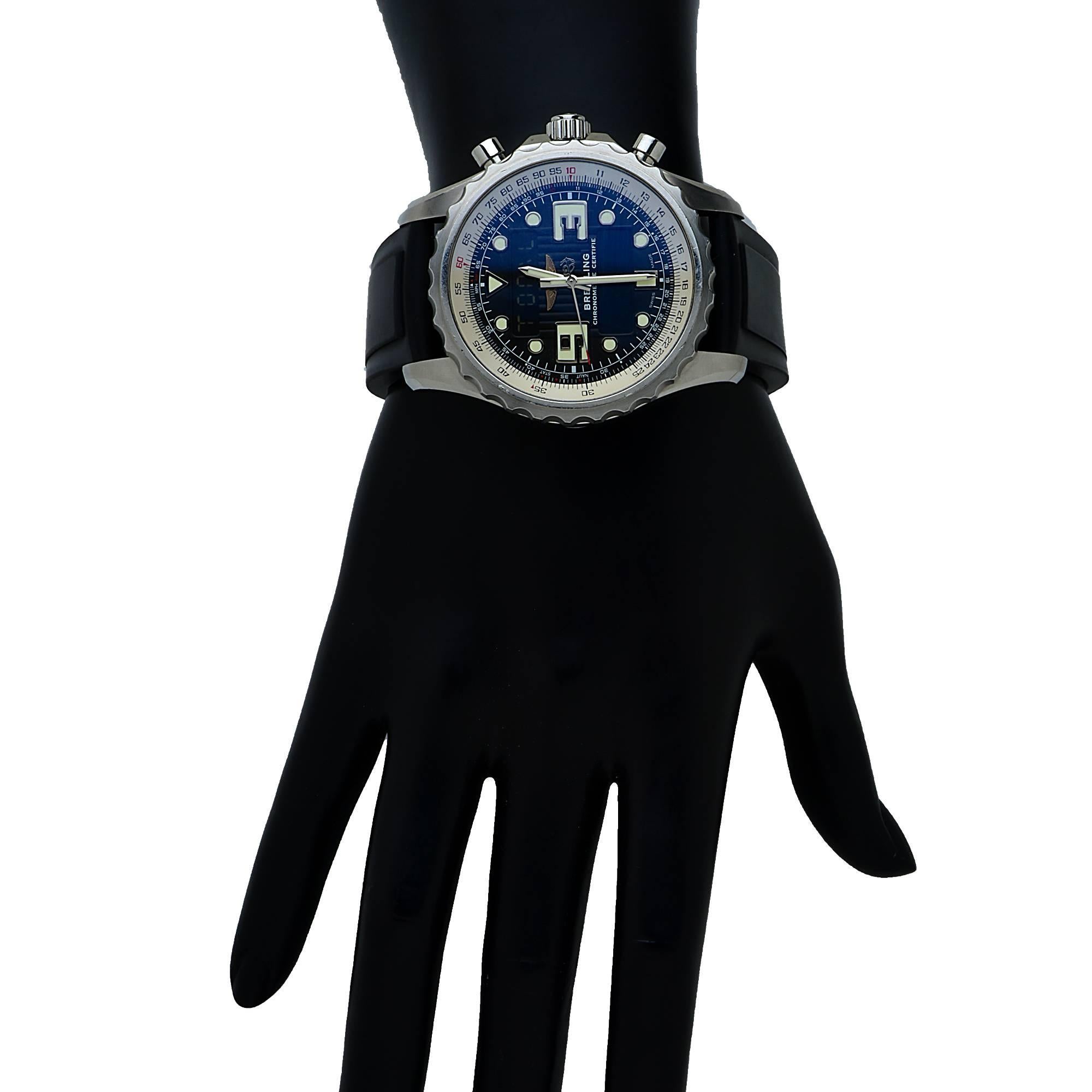 Women's Breitling Stainless Steel Chronospace Quartz Wristwatch