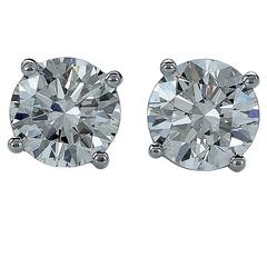 Stunning 8 Carats GIA Cert Diamonds Solitaire Stud Earrings