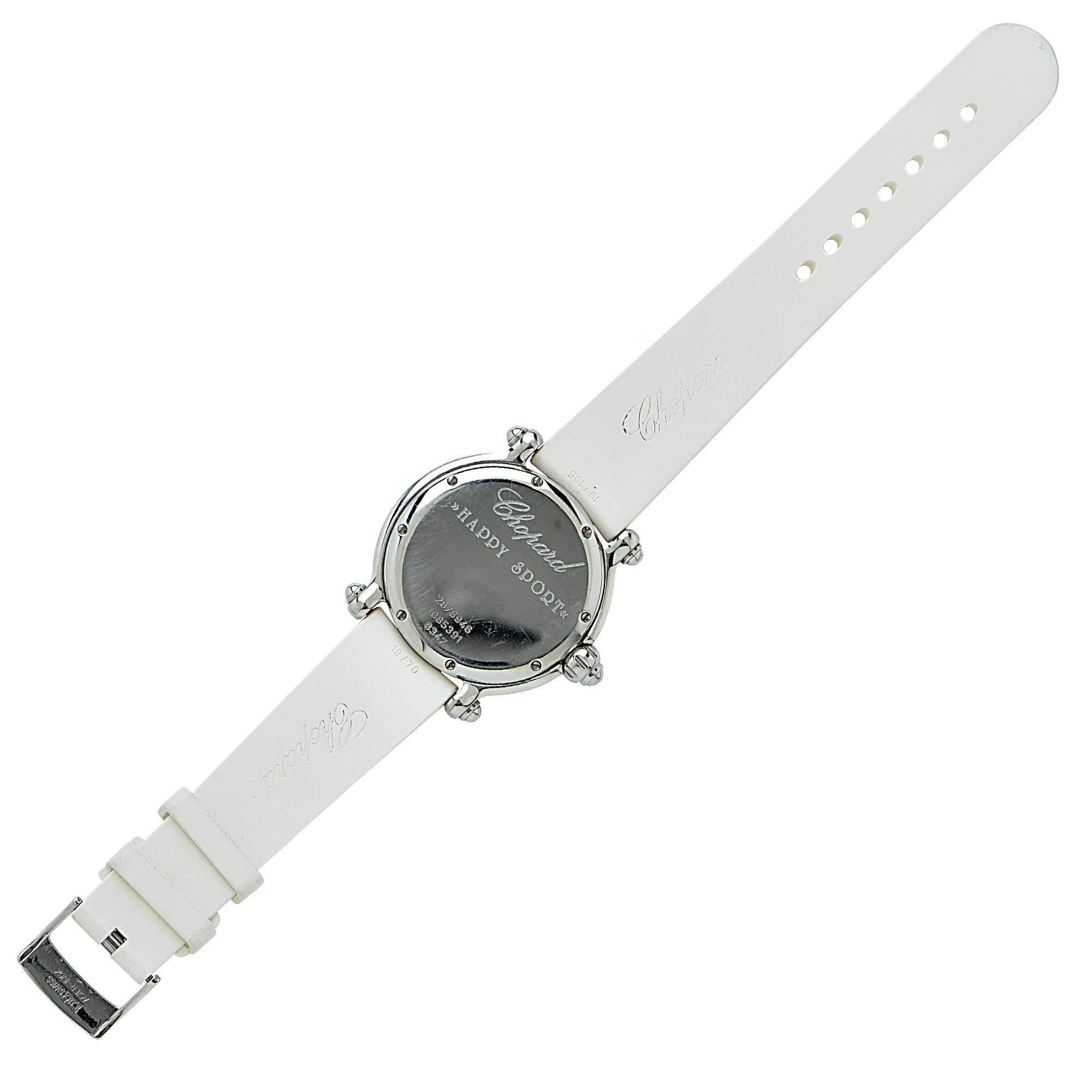 Women's Chopard Stainless Steel Diamond Snowflake Quartz Wristwatch Ref 288946