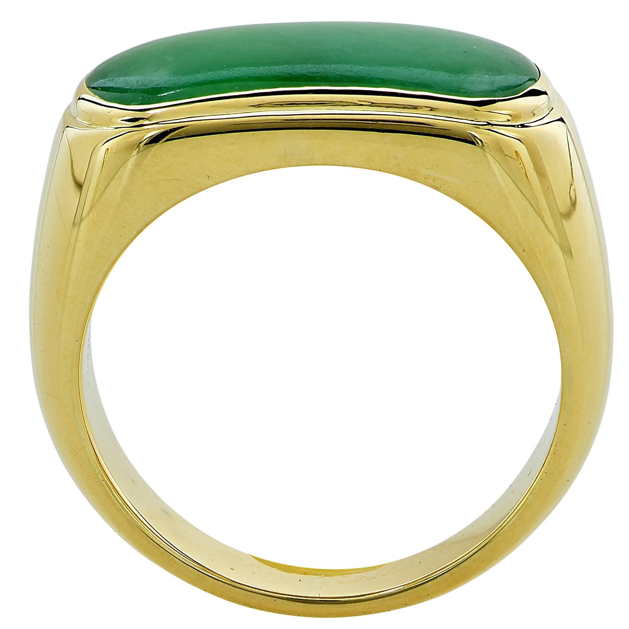 Women's Beautiful Jade Gold Ring